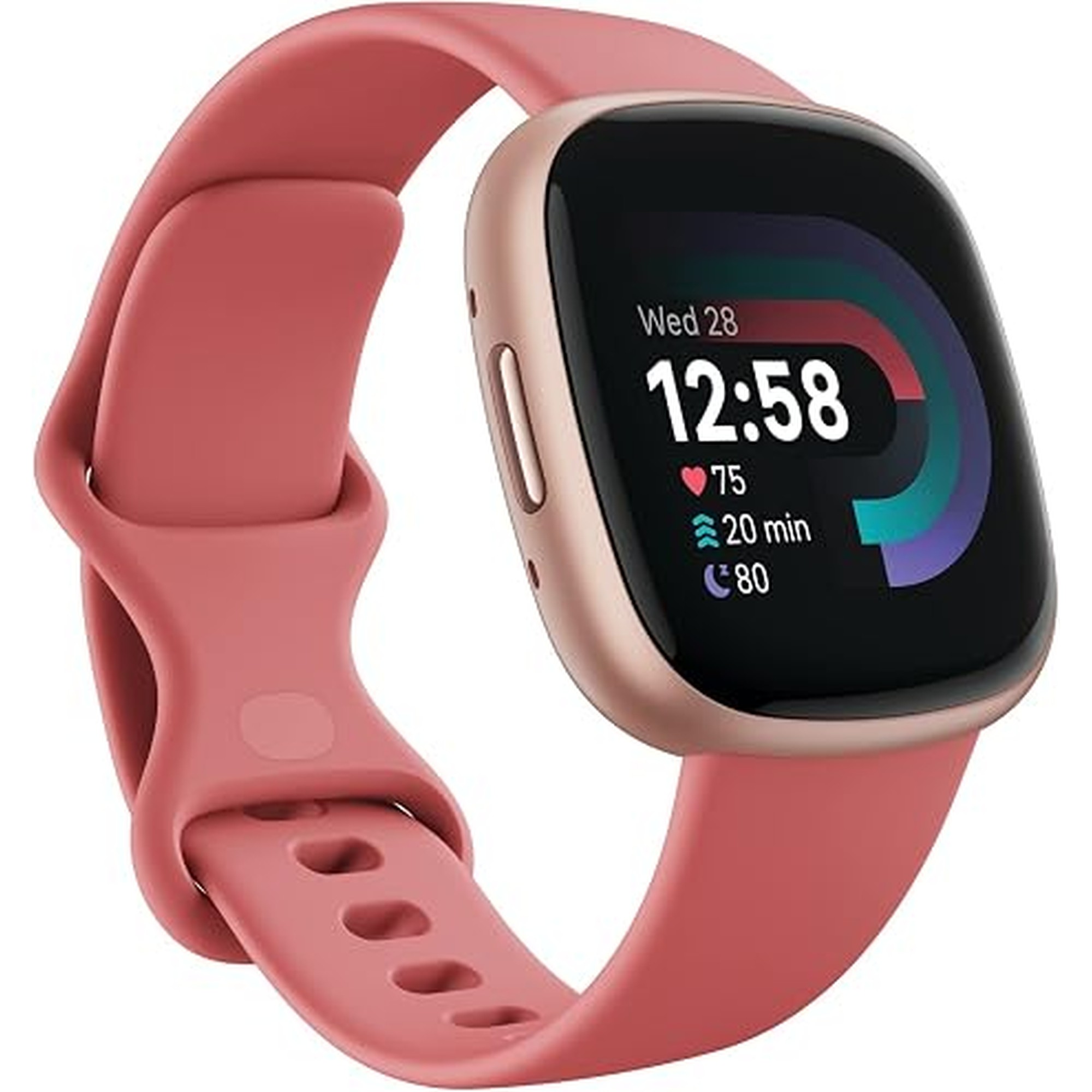 Fitbit Versa 4 Fitness Smartwatch with Daily Readiness - 3-Month Google Health Premium Membership Included - GPS, 24/7 Heart Rate, 40+ Exercise Modes, Sleep Tracking - Pink Sand/Copper Rose