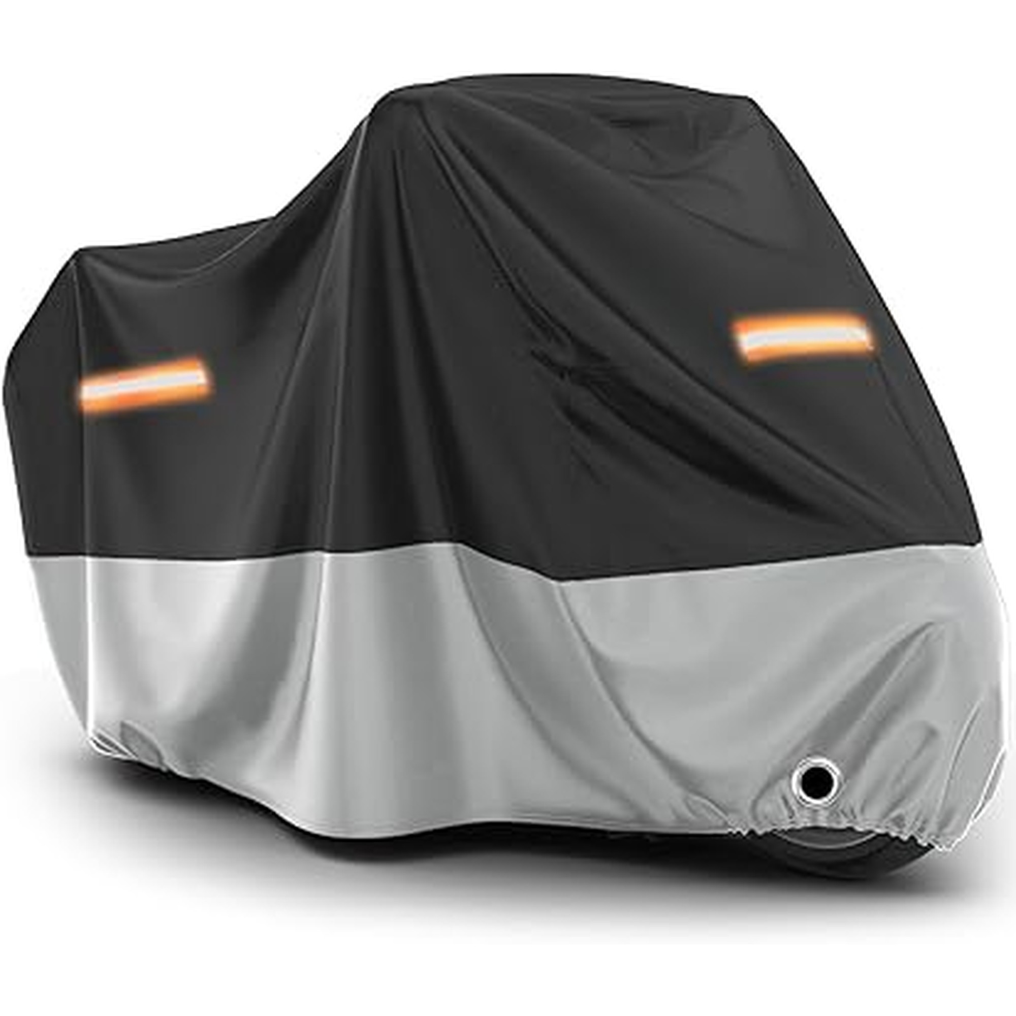 Favoto Motorcycle Cover Waterproof Outdoor All Weather Snow Rain Dust UV Protection Motorcycle Tarp with Lock-Holes ï¼† Storage Bag Moped Cover with Night Reflective Strips Fits up to 96.5"