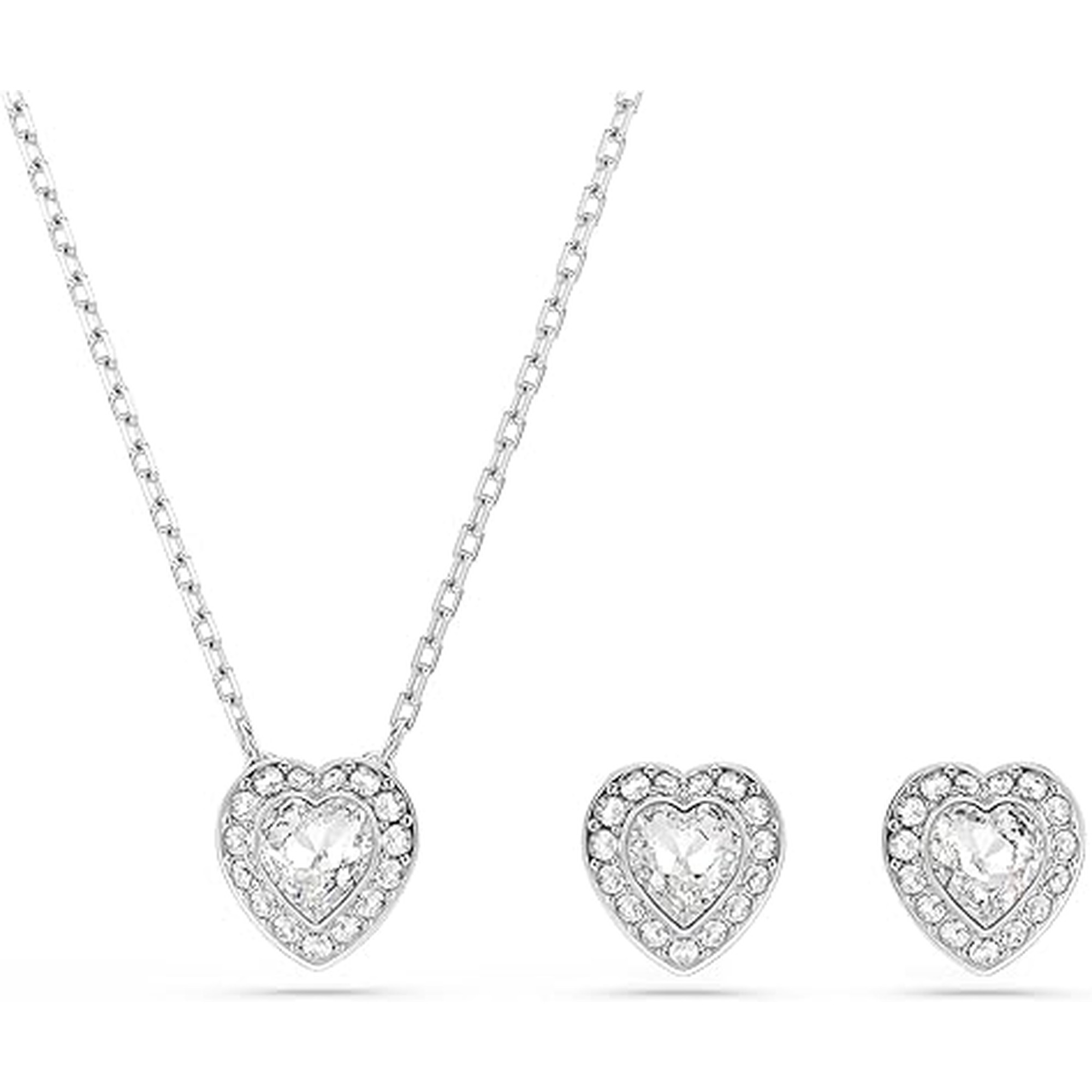 Swarovski Ariana Grande Collection, Clear Crystal & Pearls, Rhodium Finish, Necklaces, Earrings and Bracelets