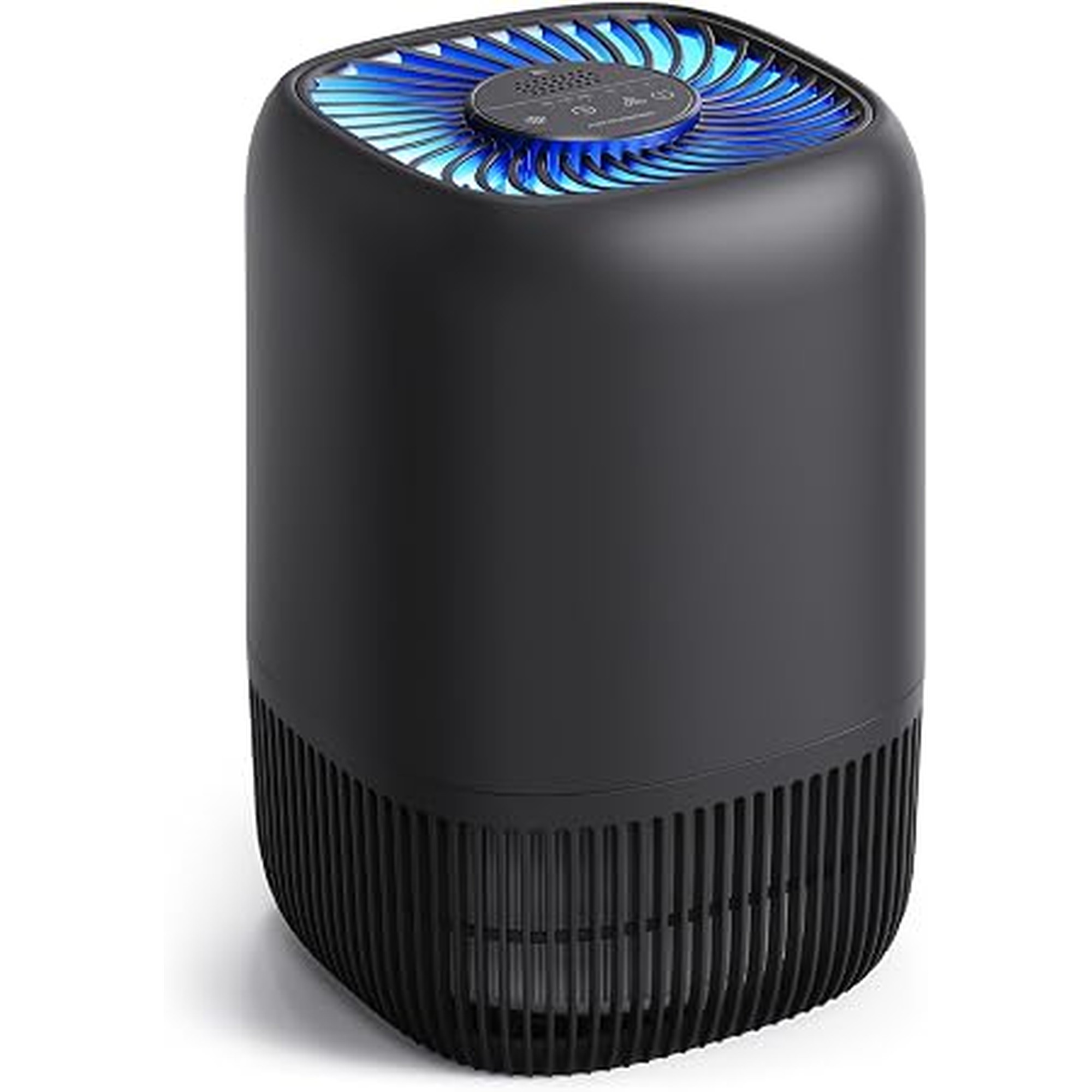 Air Purifiers for Bedroom with High Efficiency Filter Up to 1076 FtÂ² for Pet Hair, Odors, Pollen, Smoke, Compact Air Cleaner with 3 Speeds, Timer, Aroma Quiet 360Â°Intake Filter, Black