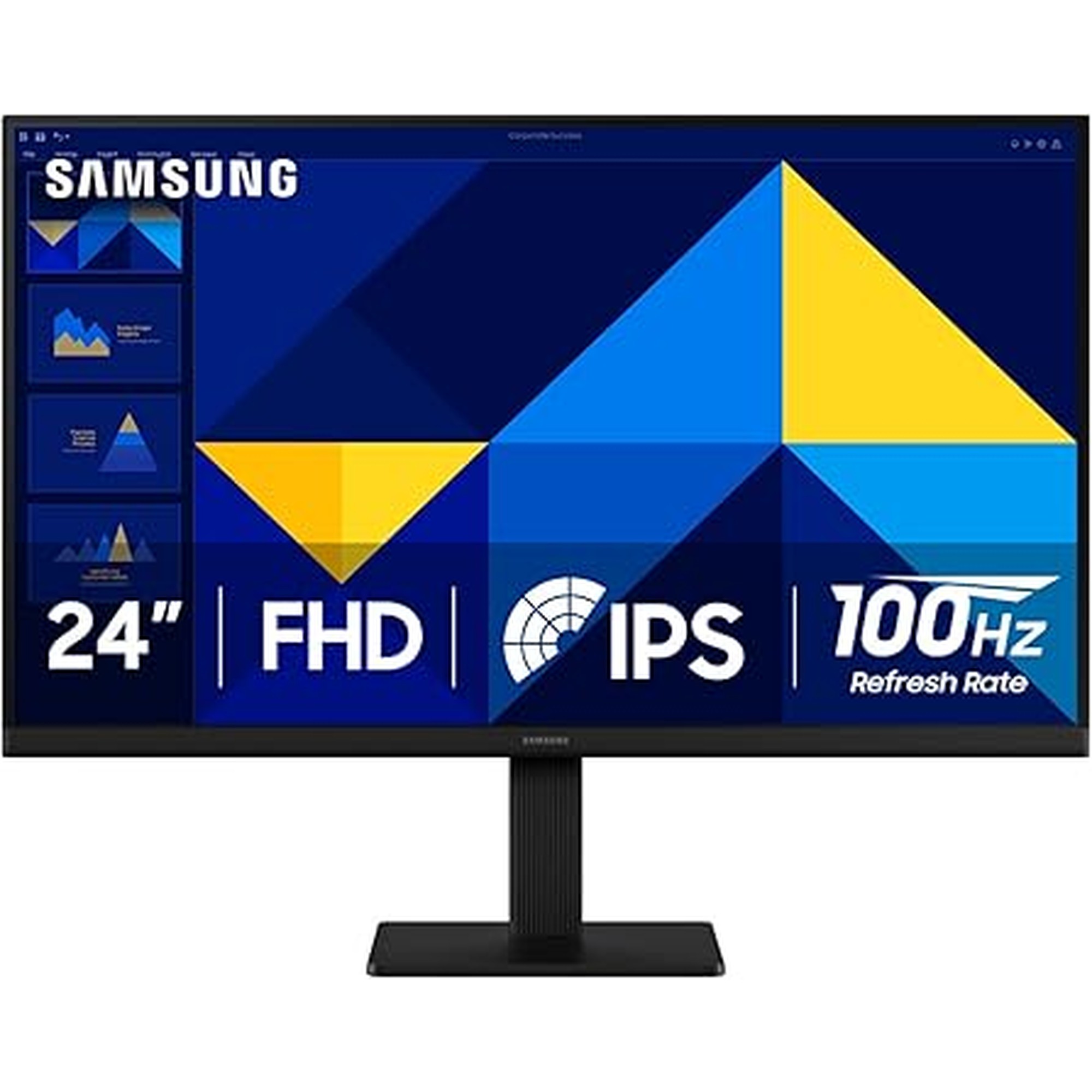 Samsung 24" (S30GD) Essential Monitor with IPS Panel and Tilt Only Stand, 100Hz Refresh Rate, Ergonomic Design, Advanced Eye Care, Game Mode, LS24D304GANXZA