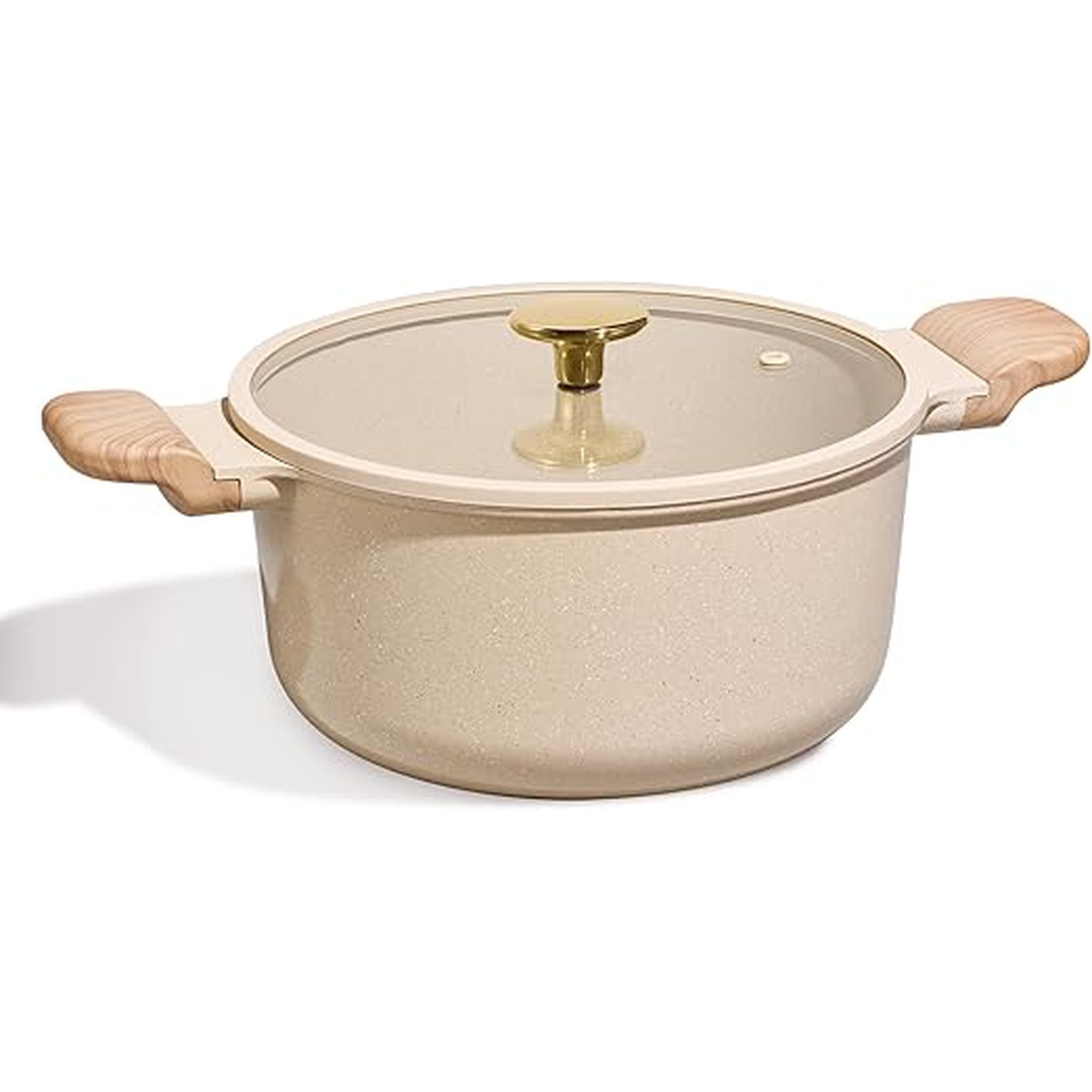 CAROTE 5 Qt Nonstick Stock Pot with Lid Soup Pot, Ceramic 5 Quart Casserole with Lid, Easy to Clean Non Stick Cooking Pot Cookware PFOA Free, Ceramic Oatmeal