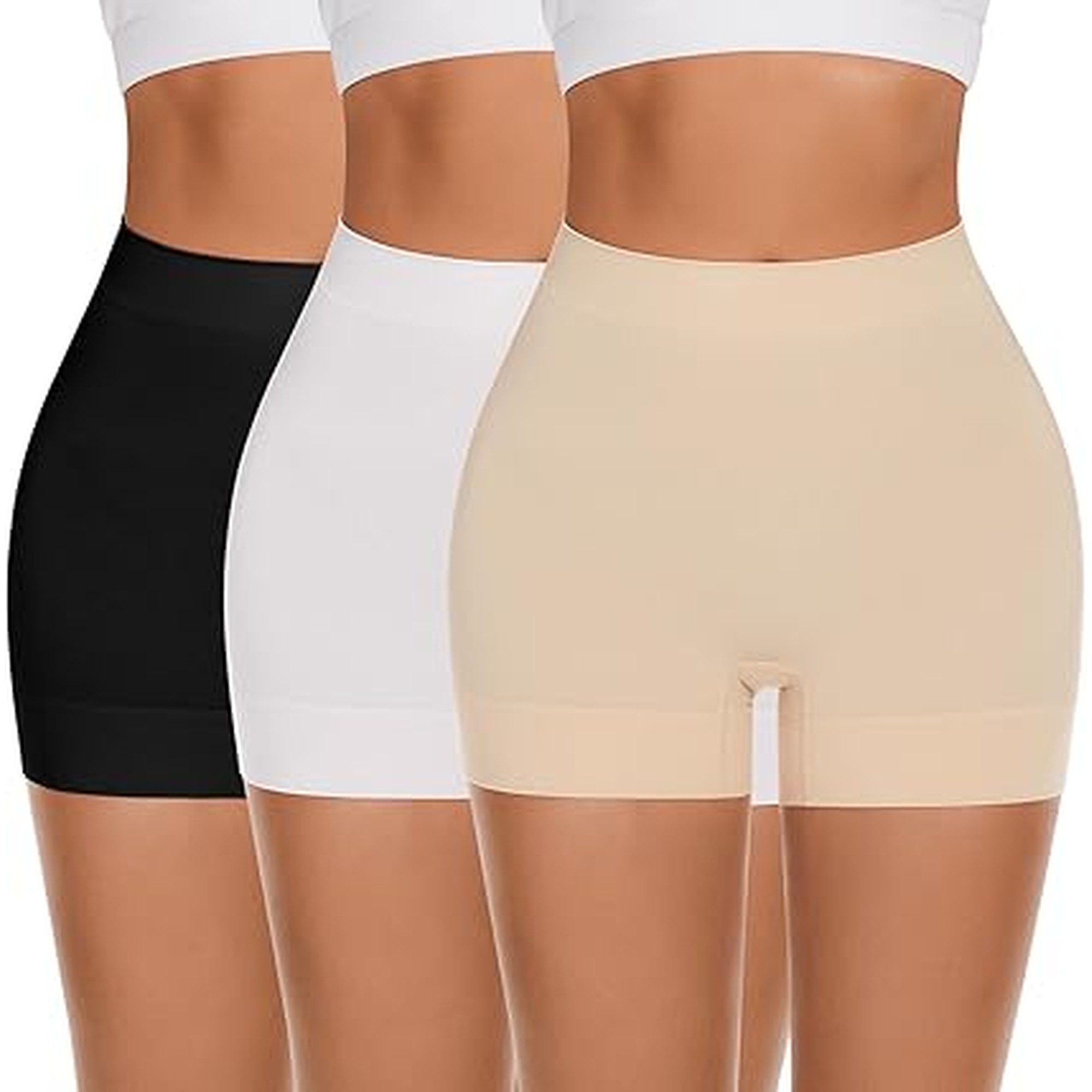 FRESBEIT Slip Shorts for Women Under Dress,Boyshorts Panties Anti Chafing Boyshorts Smooth Shapewear Shorts