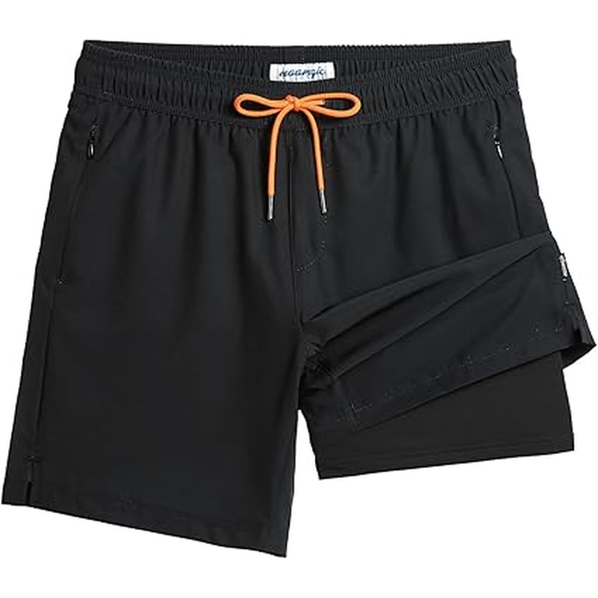 maamgic 2 in 1 Mens Swim Trunks 7 Inch Swim Shorts Swim Suits Board Shorts