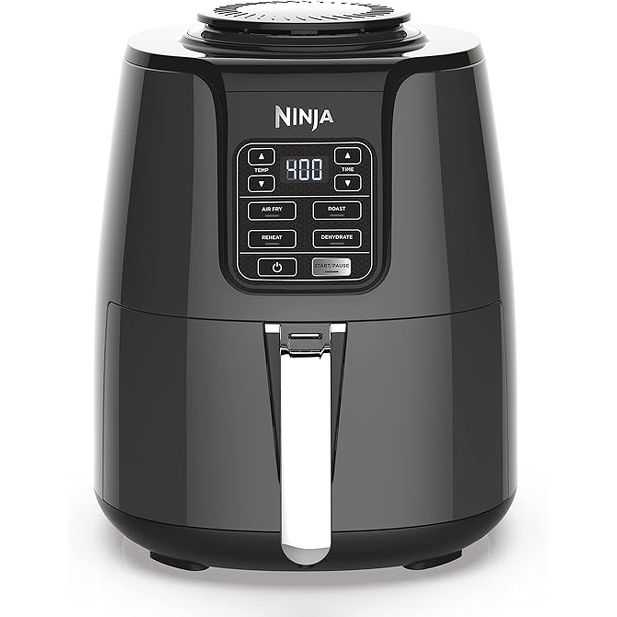 Ninja Air Fryer | 4 QT Capacity | 4-in-1 Roast, Crisp, Roast, Reheats, & Dehydrates | Dishwasher Safe Parts | 105Â°F-400Â°F | Includes 20 Easy & Healthy Recipes | 1550 watt | Grey | AF101