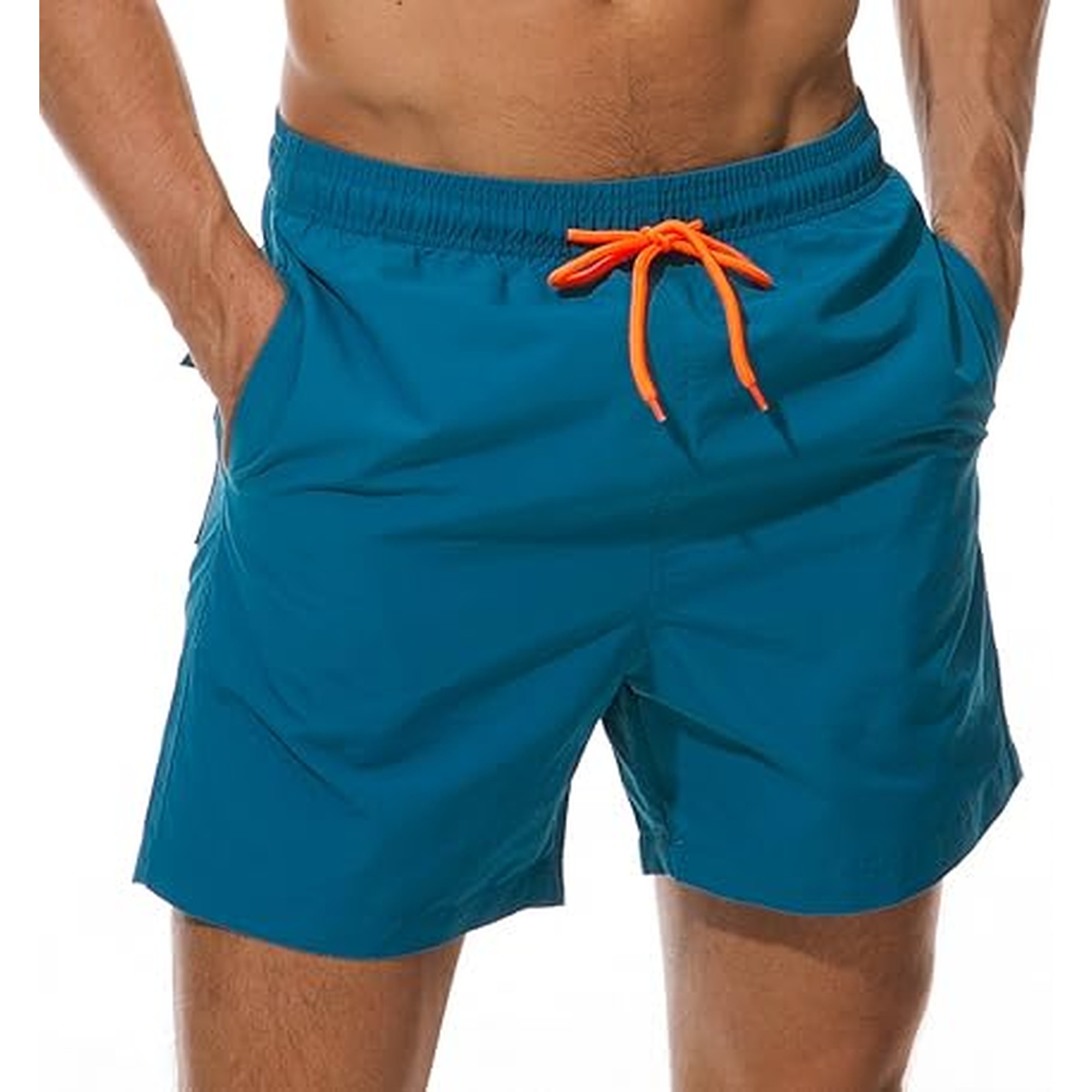 SILKWORLD Men's Swim Trunks Quick Dry Beach Shorts with Pockets