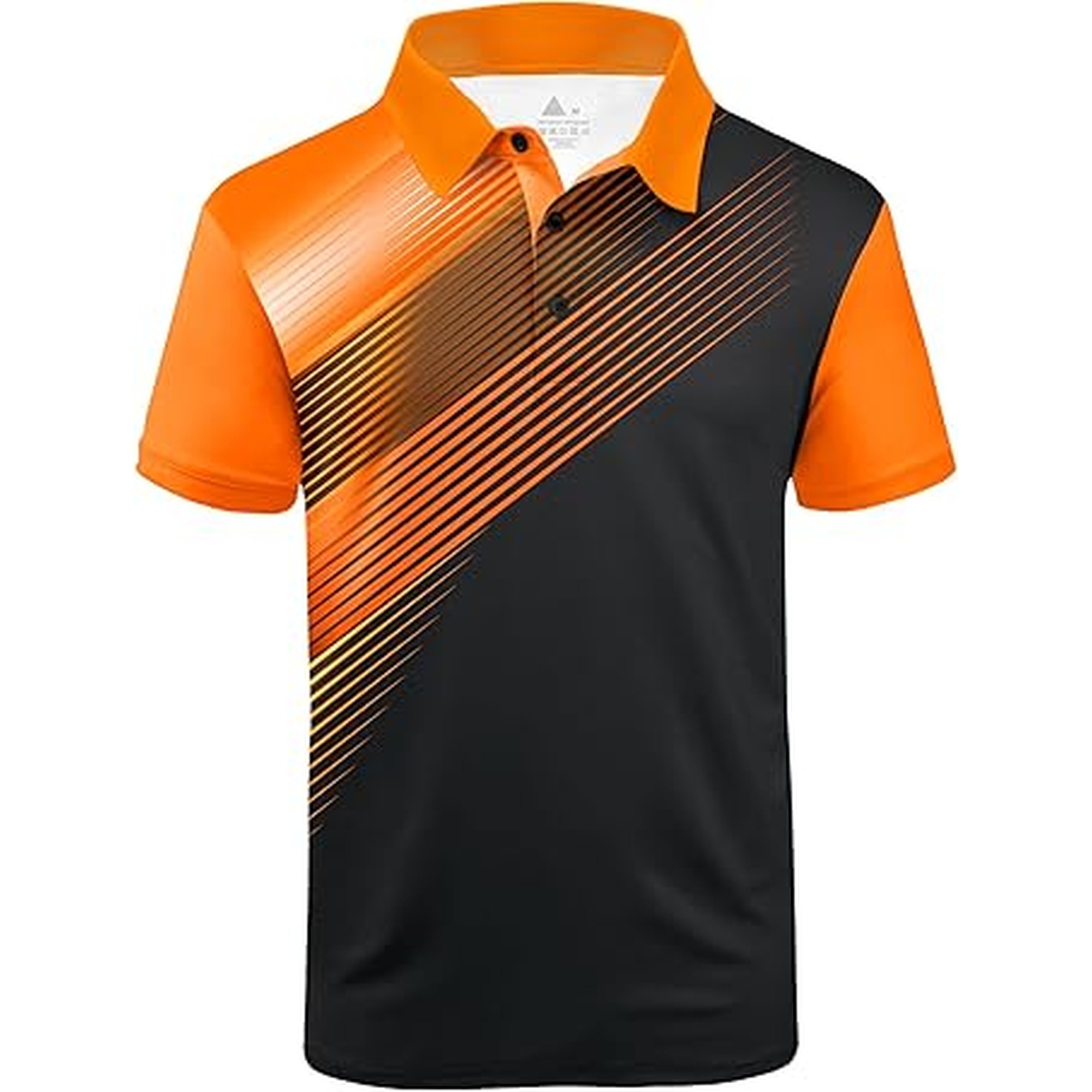 ZITY Mens Golf Shirt Short Sleeve Sport Moisture Wicking Performance Print Golf Polo Shirts for Men Collared Casual T-Shirt