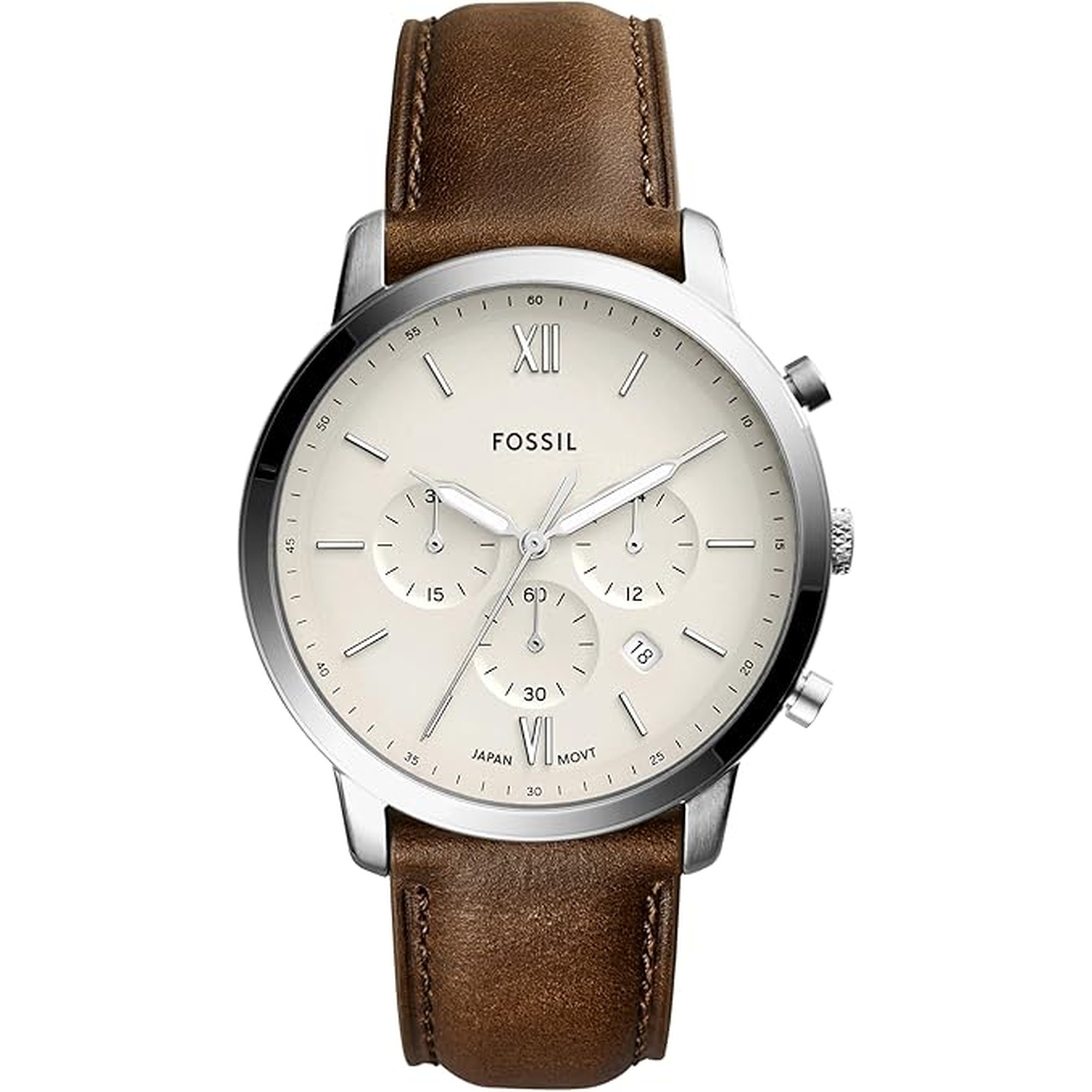 Fossil Men's Watch, Neutra Quartz Stainless Steel Chronograph Watch for Men