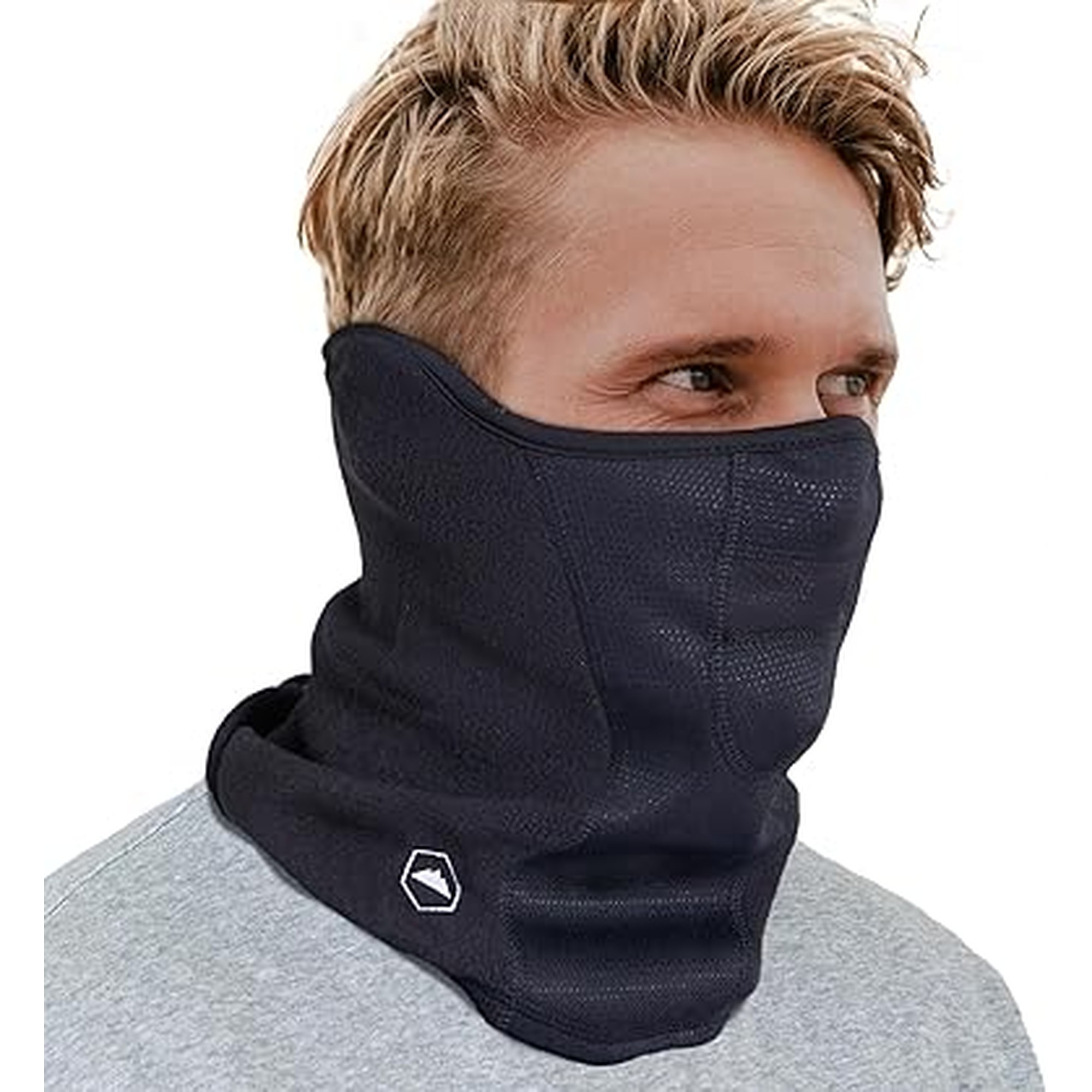Tough Headwear Half Ski Mask - Fleece Lined Winter Face Mask - Stretch Neck Gaiter for Cold Weather Gear - Skiing Accessories