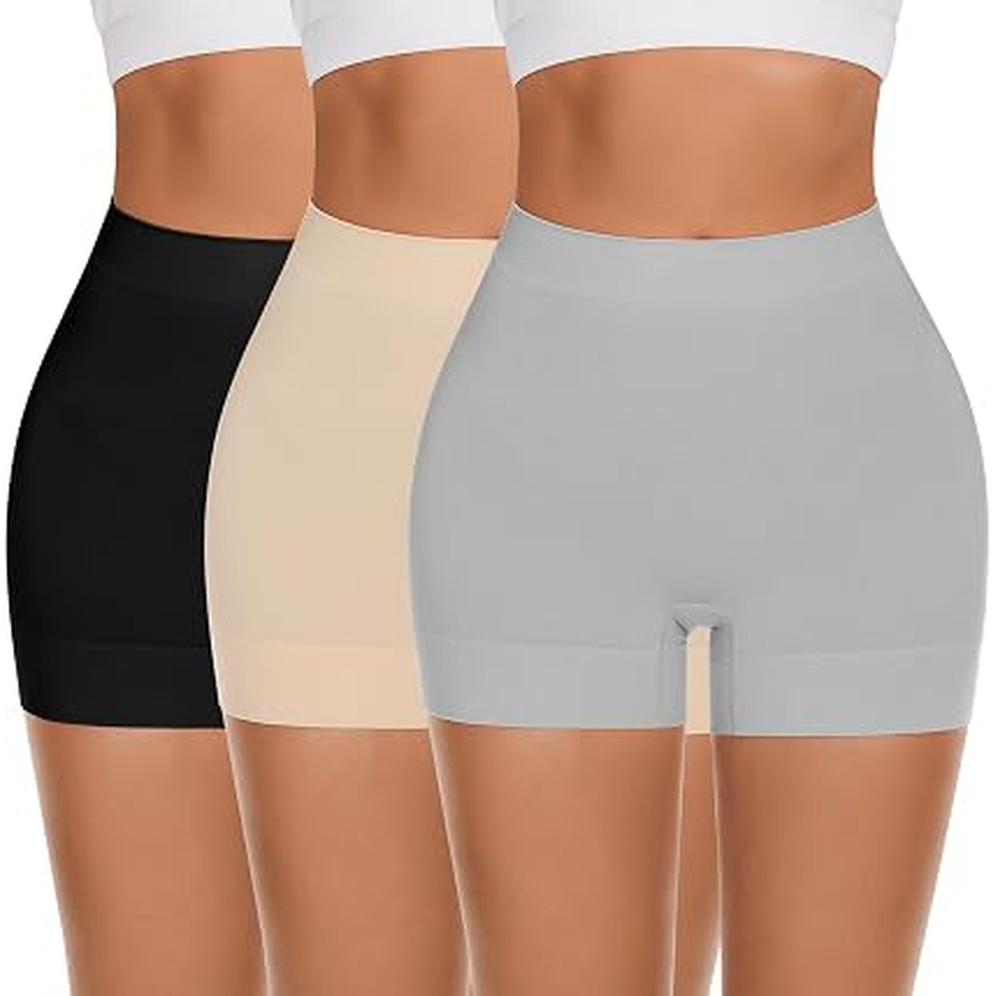 FRESBEIT Slip Shorts for Women Under Dress,Boyshorts Panties Anti Chafing Boyshorts Smooth Shapewear Shorts