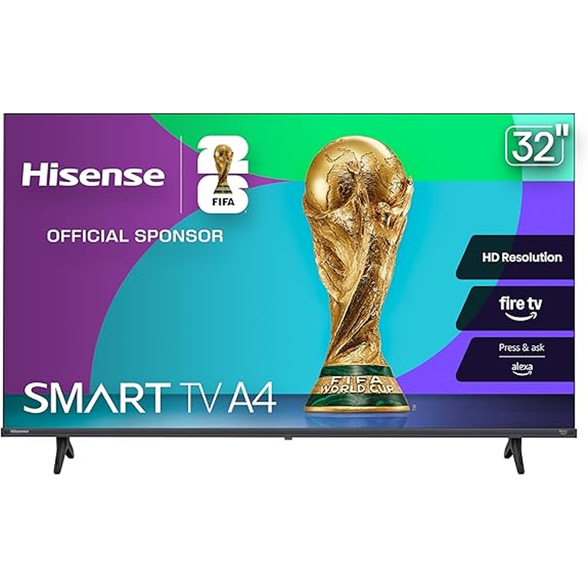 Hisense 32-Inch Class A4 Series HD Smart Fire TV (32A4HNF) - Full Array LED, HDR10, DTS Virtual: X, Slim Bezel Design, Alexa Built-in