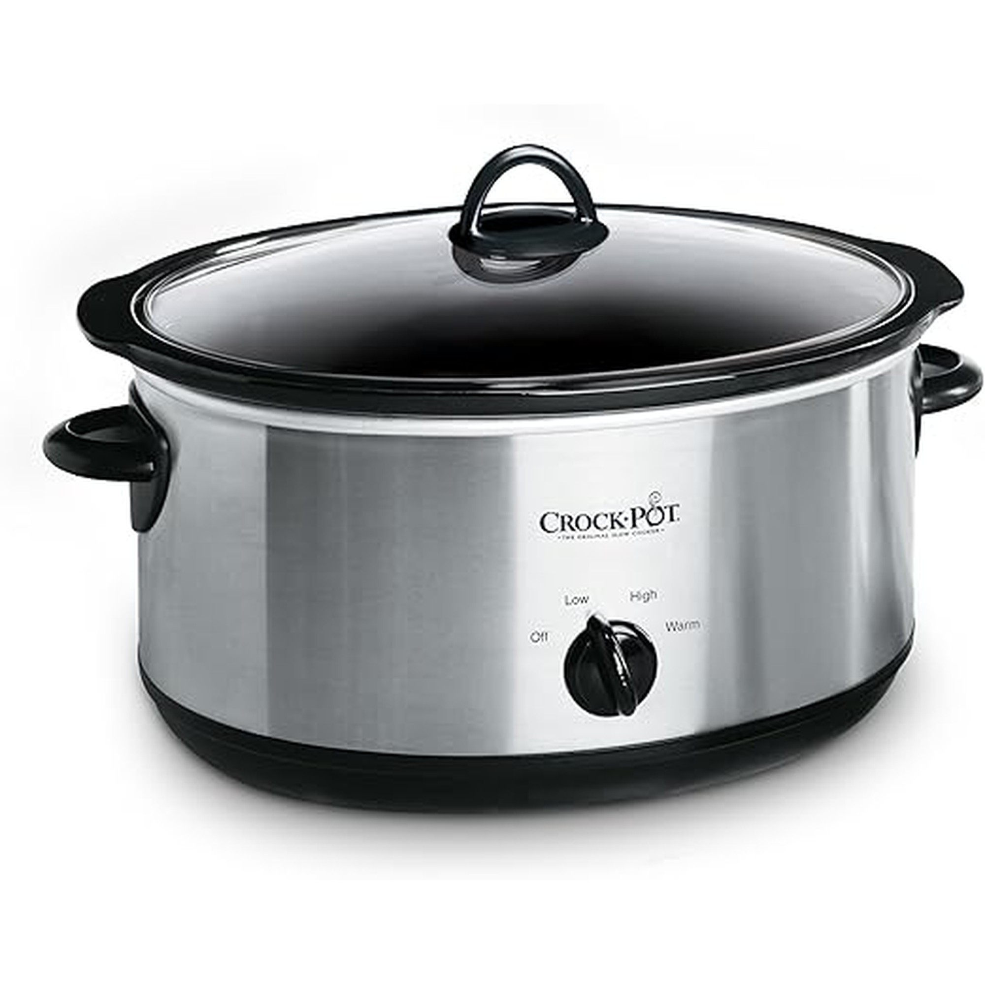 Crock-Pot 7 Quart Oval Manual Slow Cooker, Stainless Steel (SCV700-S-BR), Versatile Cookware for Large Families or Entertaining