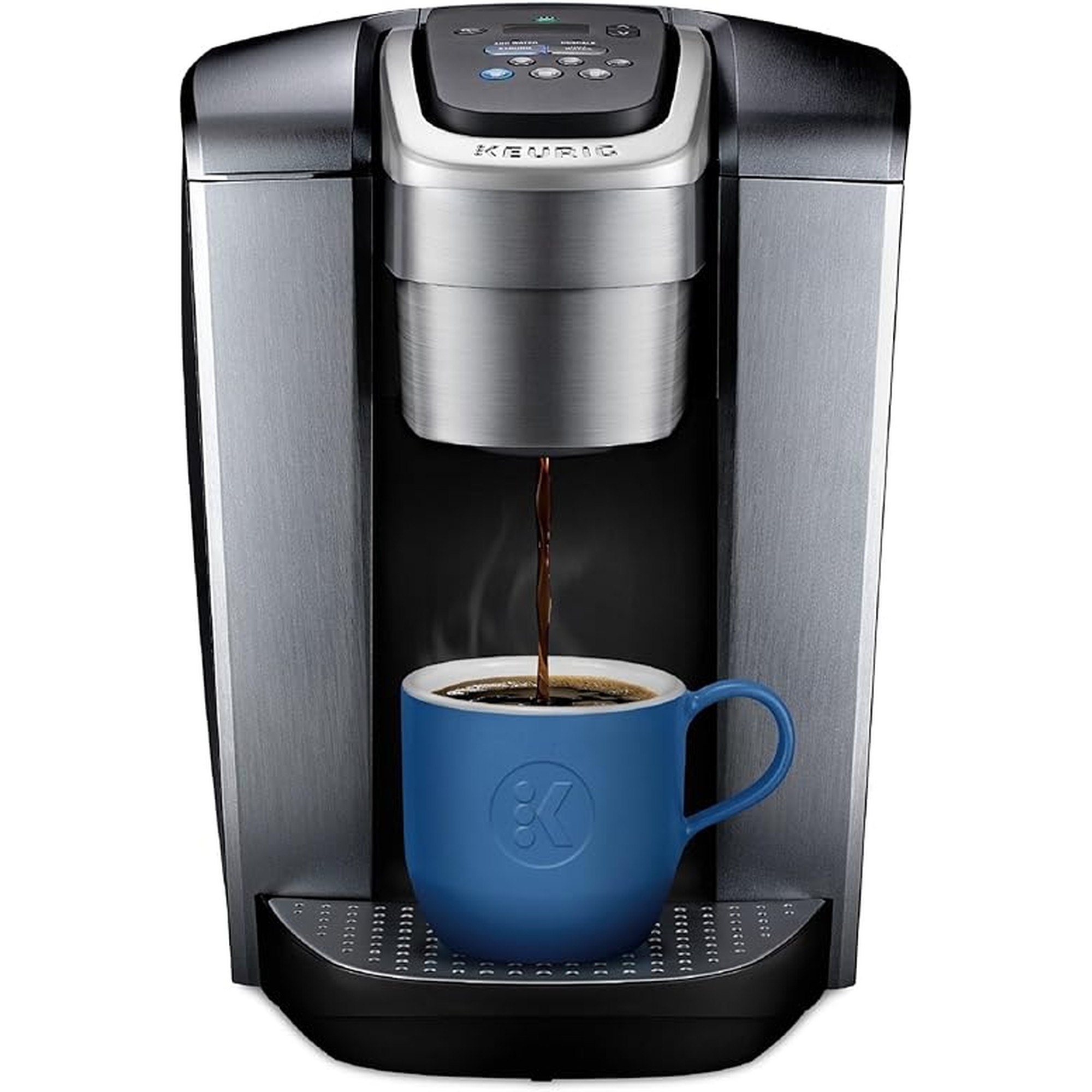 Keurig K-Elite Single Serve K-Cup Pod Coffee Maker, with Strength and Temperature Control, Iced Coffee Capability, 8 to 12oz Brew Size, Programmable, Brushed Silver