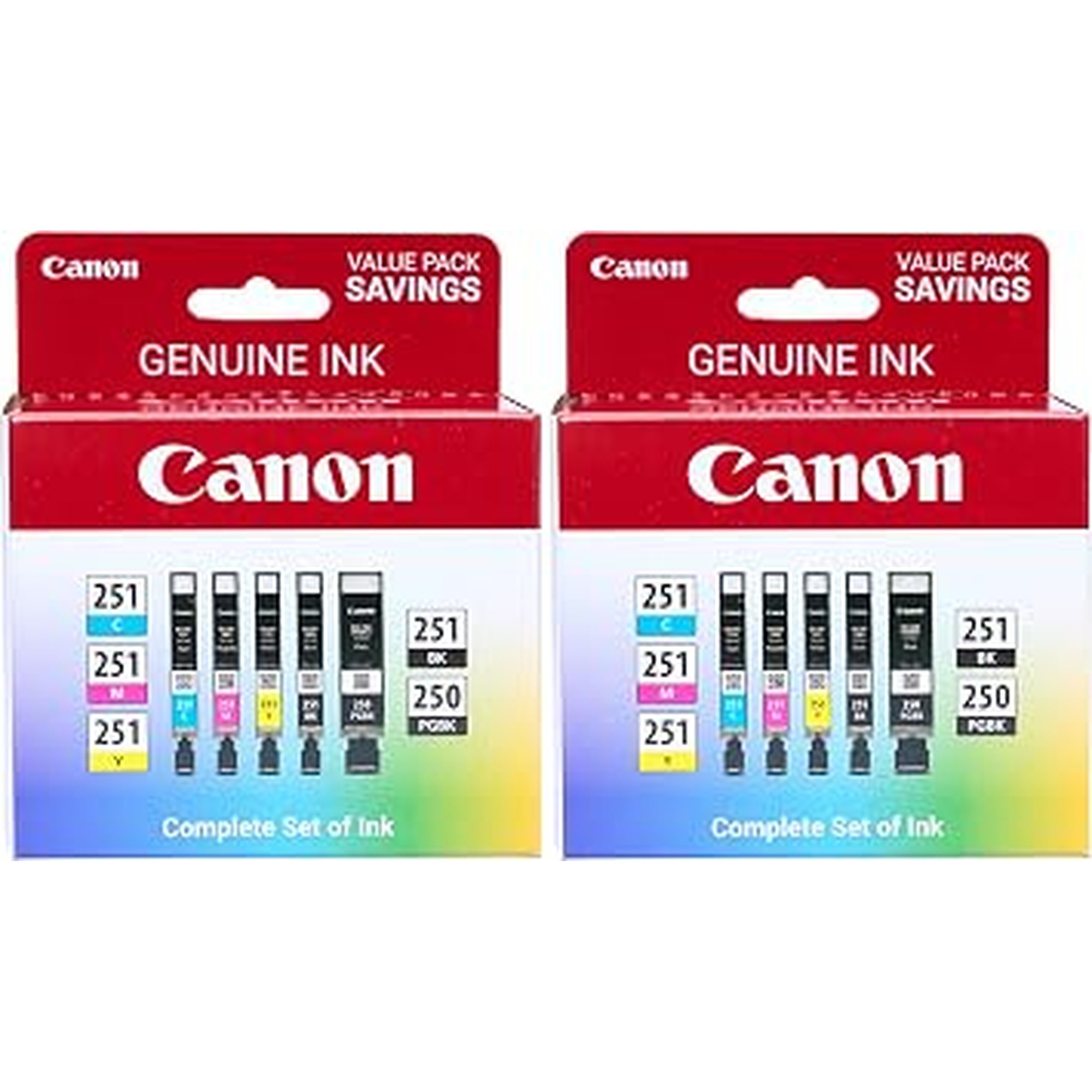 Canon PGI-250/ CLI-251 5 Color Amazon Pack,(Pack of 2)