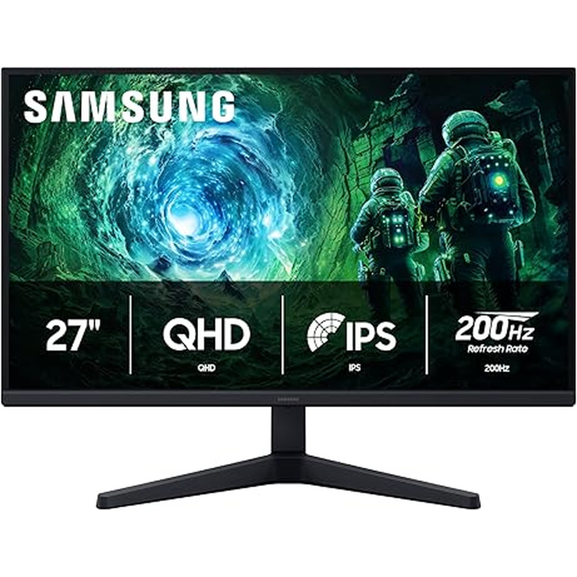 SAMSUNG 27â€ Odyssey G5 G53F QHD Resolution Gaming Monitor, HDR10, 200Hz Refresh Rate, IPS Panel, AMD FreeSyncâ„¢ Premium, Black Equalizer, Auto Source Switch, LS27FG532ENXZA