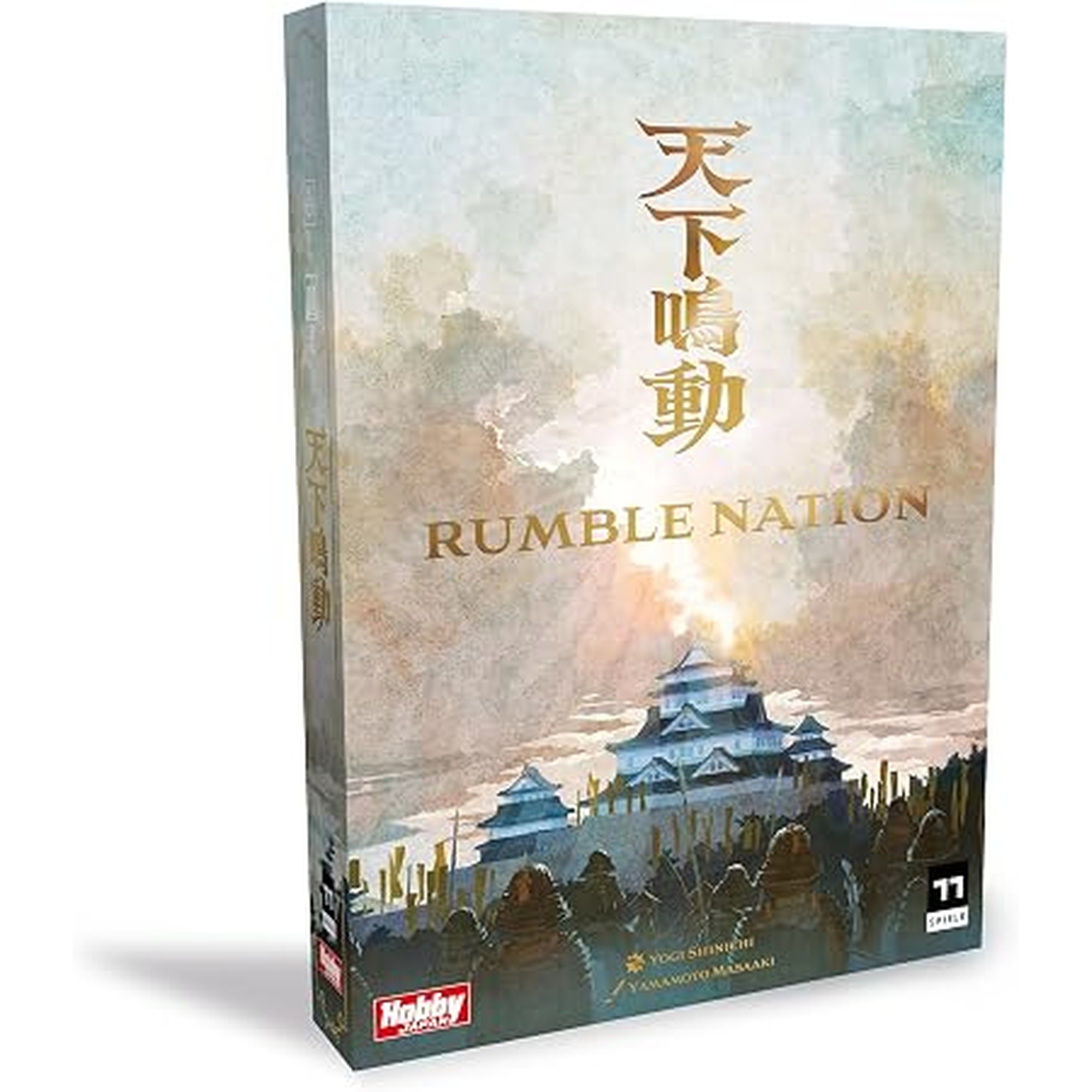 Rumble Nation Board Game - Dice Rolling and Tactical Warfare Strategy Game in the Sengoku Era, Fun for Families, Kids & Adults, Ages 10+, 2-4 Players, 30 Minute Playtime, Made by Hobby Japan