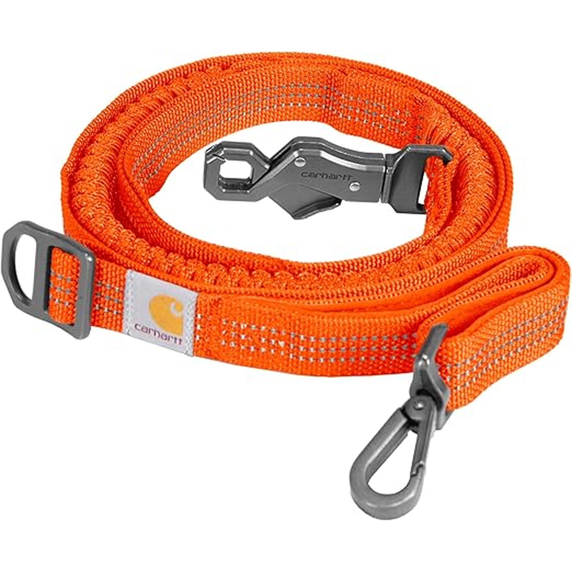 Carhartt Pet Durable Nylon Webbing Shock Absorbing Leash for Dogs, Reflective Stitching for Visibility, Hunter Orange, Large
