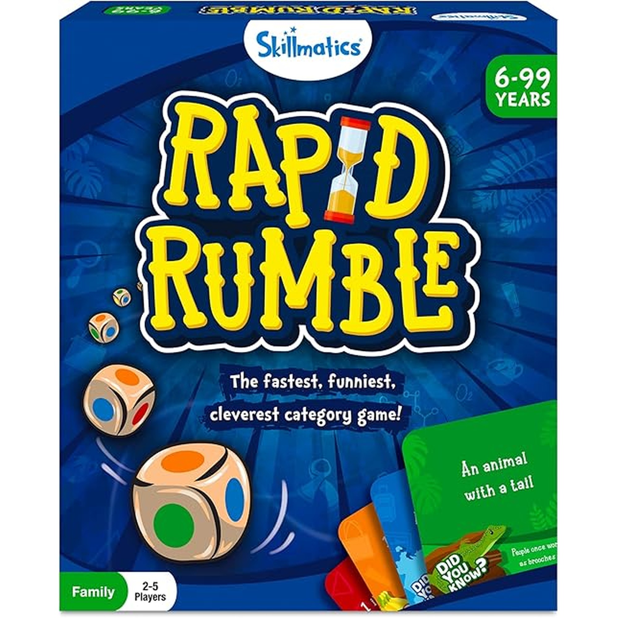 Skillmatics Rapid Rumble - Fast-Paced Board Game for Kids, Teens & Adults, Fun for Family Game Night & Educational Toy, Quick-Thinking Card Game, Gift for Ages 6, 7, 8, 9 & Up