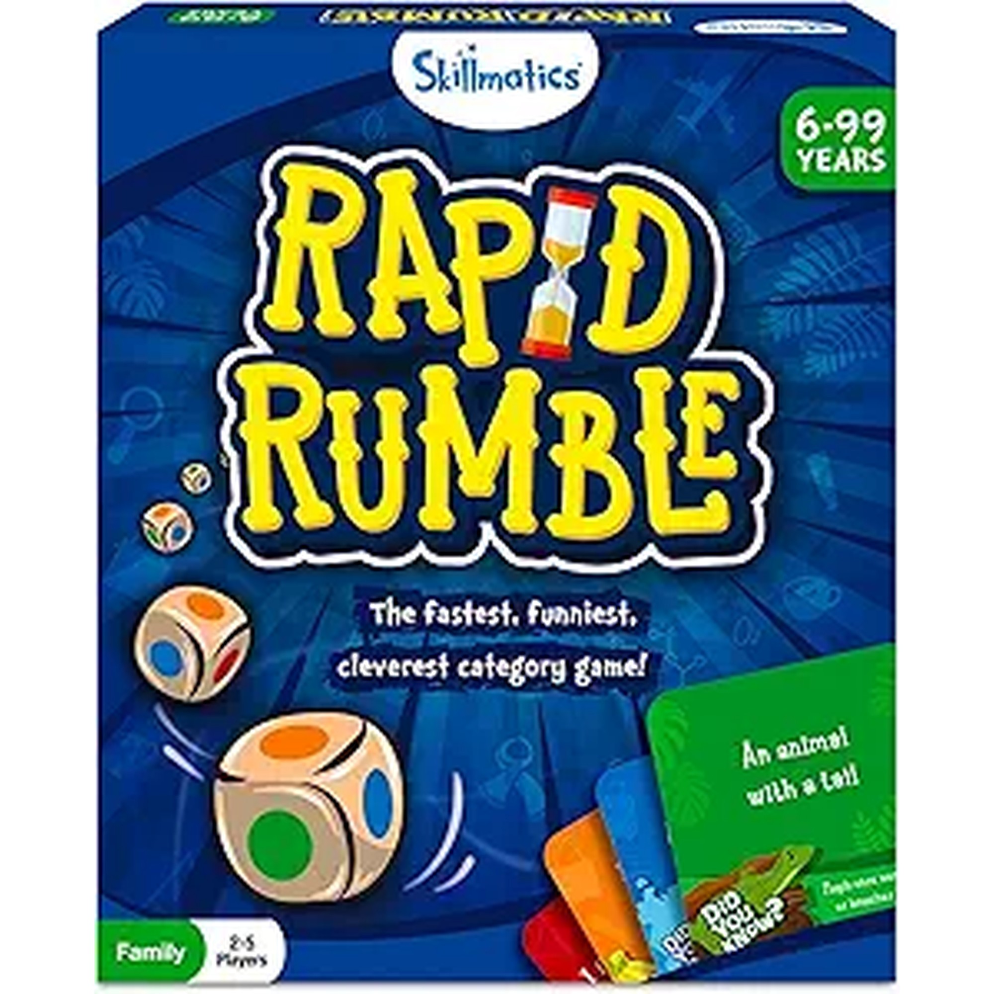 Skillmatics Rapid Rumble - Fast-Paced Board Game for Kids, Teens & Adults, Fun for Family Game Night & Educational Toy, Quick-Thinking Card Game, Gift for Ages 6, 7, 8, 9 & Up