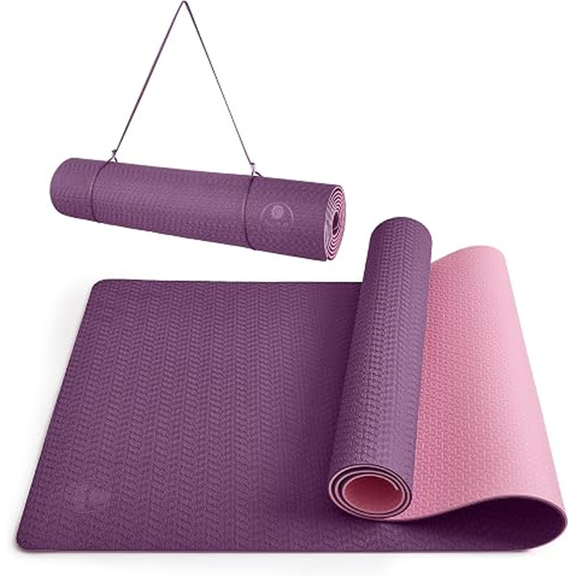 IUGA Yoga Mat Thick Non Slip Anti-tear Pilates Mat Eco Friendly Hot Yoga Mats for Workout & Exercise(72"x 24"x 6mm)