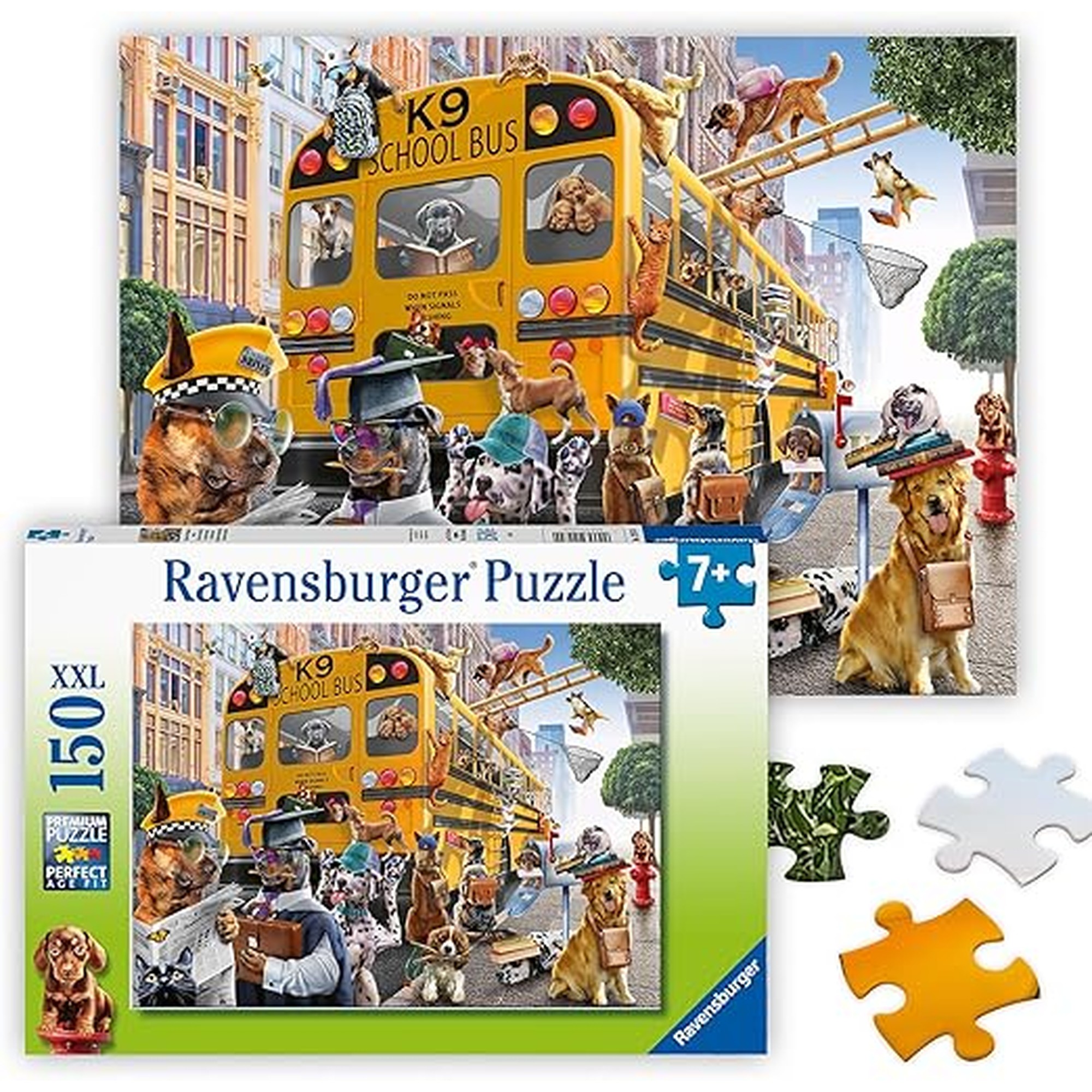 Ravensburger - Pet School Pals - 150 Piece Jigsaw Puzzle - Colorful Canine Antics - Bold, Bright Imagery - Ideal Gift - Premium Quality - Screen-Free Fun - MESH Accredited for Kids Age 7+